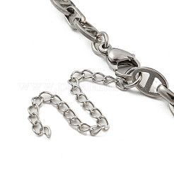 Non-Tarnish 304 Stainless Steel Oval Link Chains Bracelets for Men & Women&nbsp;BJEW-D042-22B-P