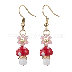 Handmade Lampwork Dangle Earrings&nbsp;EJEW-MZ00440