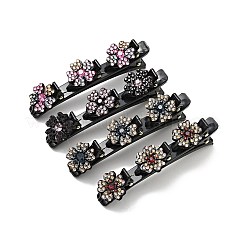 Fashion Double Layer Resin Rhinestone Alligator Hair Clips Sets&nbsp;PHAR-P005-25
