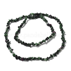 Natural Ruby in Zoisite Beads Strands&nbsp;G-M205-90