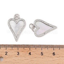 Brass Micro Pave Clear Cubic Zirconia Pendants&nbsp;KK-A207-03P