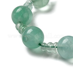 Natural Green Fluorite 3-Hole Guru Bead Strands&nbsp;G-K149-54