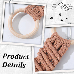 3Pcs 3 Colors Cotton Thread Weave Towel Rack&nbsp;AJEW-GF0011-76