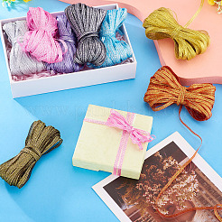 8 Bundles Polyester Glitter Power Ribbons&nbsp;OCOR-TA0002-93