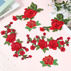 6Pcs 3 Styles Flower Pattern Computerized Embroidery Appliques&nbsp;PATC-CY0001-04A