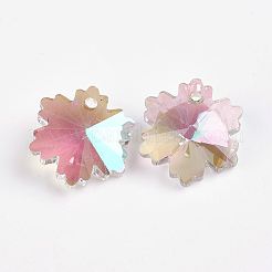 Faceted K9 Glass Charms&nbsp;EGLA-P026-F