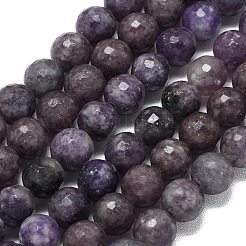 Natural Lepidolite/Purple Mica Beads Strands&nbsp;G-B165-A11-8mm
