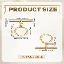 2Pcs Brass Toggle Clasps&nbsp;KK-LP0004-59