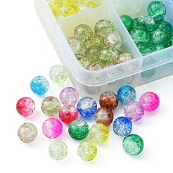 200Pcs 10 Colors Baking Paint Crackle Glass Bead Strands&nbsp;CCG-YW0001-17