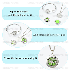 1Pc Stainless Steel Open Cuff Bangles & 1Pc Stainless Steel Pendant Neclace&nbsp;AJEW-SC0004-06A