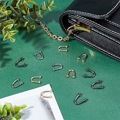 12 Sets 3 Colors Alloy Bag Side U Ring Hook&nbsp;DIY-WR0001-87