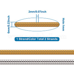 2 Strands 2 Colors Electroplate Non-magnetic Synthetic Hematite Beads Spacers Strands&nbsp;G-TA0001-28