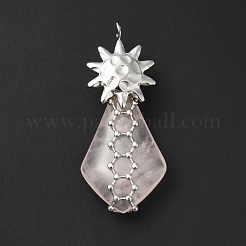 Natural Rose Quartz Pendants&nbsp;G-G870-07P