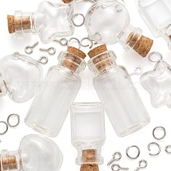 10Pcs Round Glass Bottle&nbsp;CON-FS0001-01