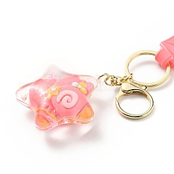 Star & Candy & Bear & Spuare Acrylic Pendant Keychain&nbsp;KEYC-G050-01LG