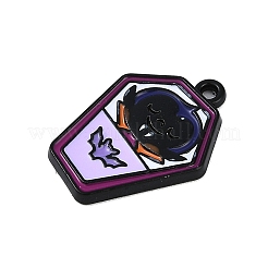 Halloween Theme Spray Painted Alloy Enamel Pendants&nbsp;PALLOY-D029-01C-RS