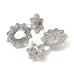 Rack Plating Brass with Cubic Zirconia Stud Earrings Finding&nbsp;KK-Z085-15P