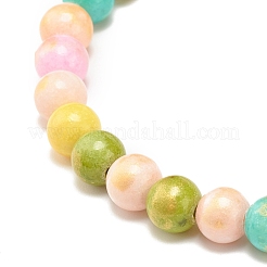 Natural Jade Beaded Stretch Bracelets&nbsp;BJEW-JB07789-02