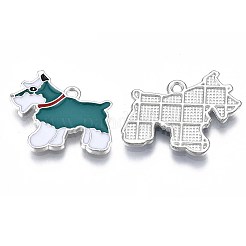 Rack Plating Alloy Enamel Pendants&nbsp;PALLOY-T075-159C