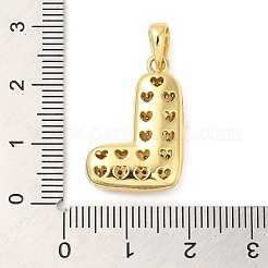 Brass Micro Pave Cubic Zirconia Pendants&nbsp;KK-E061-03G-12