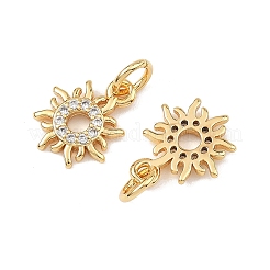 SHEGRACE Brass Clear Cubic Zirconia Charms&nbsp;XGRQ3P150-588G