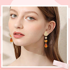 4 Pairs Brass Stud Earring Findings&nbsp;KK-BBC0019-95A