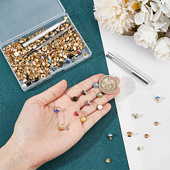 100Pcs 10 Color Round Brass Semi-Tublar Rivets&nbsp;DIY-NB0010-30