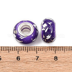 Opaque Resin Rondelle European Beads&nbsp;RESI-Z046-03H