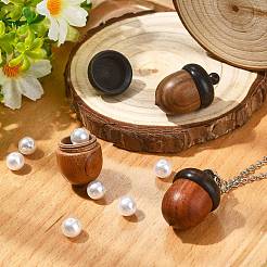 3Pcs 3 Colors Wooden Acorn Box Jewelry Pendants&nbsp;WOOD-CJ0002-64
