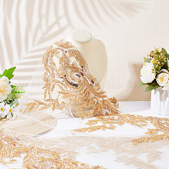 2 Yards Polyester Embroidery Flower Lace Trim&nbsp;DIY-WH0661-27C
