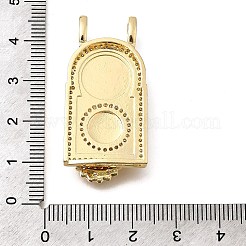Brass Micro Pave Cubic Zirconia Pendants&nbsp;KK-Z125-23D-G