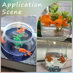 30Pcs 2 Colors Resin Gold Fish Display Decorations&nbsp;AJEW-SP0004-10