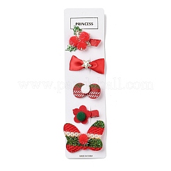 Christmas Theme Cloth Felt Fabric Alligator Hair Clip&nbsp;OHAR-R100-01F