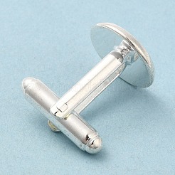 Flat Round Brass Cuff Settings&nbsp;KK-XCP0001-72S