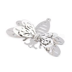Brass Crystal Rhinestone 3D Bee Connector Charms&nbsp;KKC-T003-03P