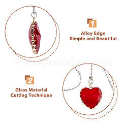Faceted Glass Ceiling Fan Pull Chain Extenders&nbsp;AJEW-PH01446