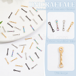 40Pcs 4 Colors Ion Plating(IP) 304 Stainless Steel Connector Charms&nbsp;STAS-UN0060-46
