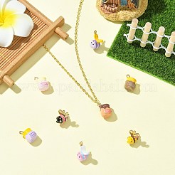 8Pcs 8 Styles Alloy Enamel Pendants&nbsp;ENAM-CJ0007-36