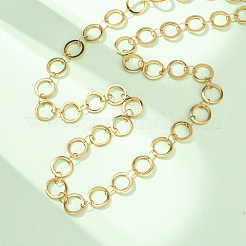 304 Stainless Steel 8MM Ring Link Chain Necklaces&nbsp;NJEW-P343-01B-G