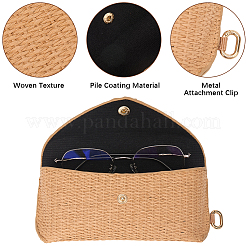 1Pc Rectangle Straw Mat Eyeglass Cases&nbsp;AJEW-CN0005-49