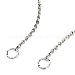 Rhodium Plated 925 Sterling Silver Cable Chains Necklace Makings&nbsp;STER-B001-03P-A