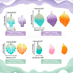 20Pcs 10 Style Spray Painted Iron Pendants&nbsp;IFIN-PH0001-92