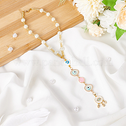 Brass Cubic Zirconia Woven Web Pendant Decoration&nbsp;HJEW-PH01848