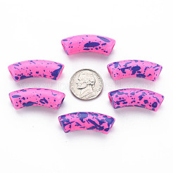 Opaque Spray Painted Acrylic Beads&nbsp;MACR-S372-001F-B06
