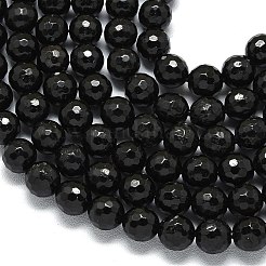 Natural Black Tourmaline Beads Strands&nbsp;G-B165-A05-8mm