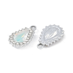 UV Plating Alloy with Mixed Color Glass Rhinestone Pendants&nbsp;FIND-M018-39P