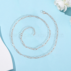 10Pcs 667 Stainless Steel Paperclip Chain Necklaces&nbsp;NJEW-BBC0001-48B-P