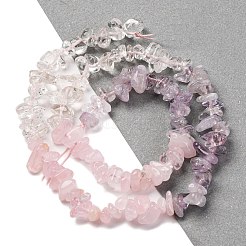 Natural Quartz Crystal & Rose Quartz & Amethyst Beads Strands&nbsp;G-L610-A08-A01
