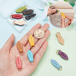 11pcs 11 colors Leather Zipper Pull Tabs&nbsp;DIY-WR0002-25