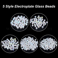 10 Strands 5 Style Electroplate Glass Beads Strands&nbsp;EGLA-GA0001-02